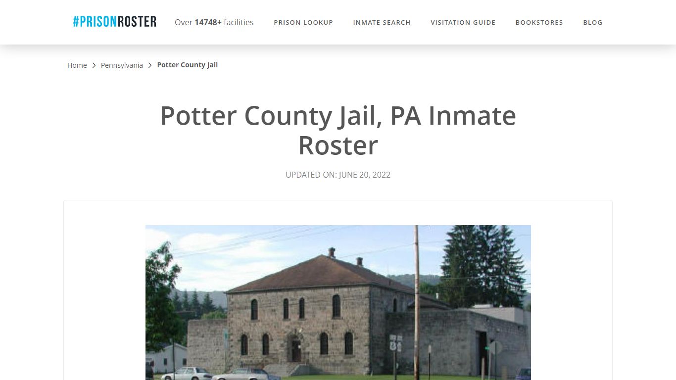 Potter County Jail, PA Inmate Roster